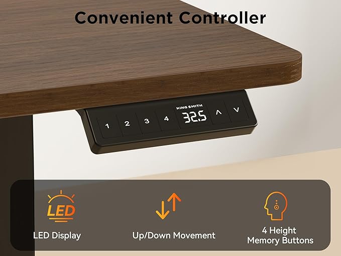 WALKINGDESK 55X45 Inches Reversible L Shaped Standing Desk Height Adjustable with Cup Holder, Electric Corner Computer Desk, Sit Stand up Home Office Desk, Ergonomic Gaming Desk, Black Walnut