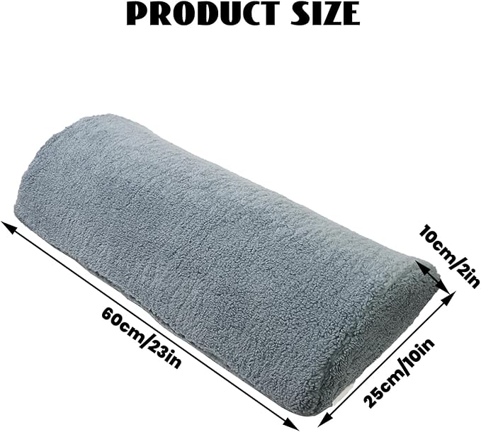 S-SNAIL-OO Recliner Leg Rest Cushion Sofa Footrest Pillow (23 x 10 x 2 in) Multi Purpose Half Moon Foot Pillow Under Knee Pillow for Leg, Neck, Waist, Ankle Support (2Pcs, White)