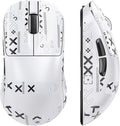 ZIYOU LANG×Magic-Refiner AJ199 Lightweight Wireless Gaming Mouse,Tri-Mode(2.4G/Wired/BT),24K DPI,PAW3311 Optical Sensor,1000Hz Polling Rate,600mAh,49g Ergonomic Mice for Mid-Large Hands-White&Sticker