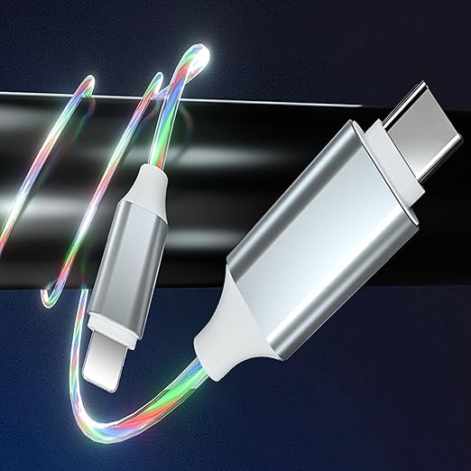 2 Packs USB C to USB C Cable 3A Light Up C to C Cable LED C to Type C Fast Charging Cord for Samsung Galaxy S23 S22 S21 S20 Ultra, i-Phone 15 Pro Max Plus, iPad mini Pro Air(3.3FT,Colorful&Purple)