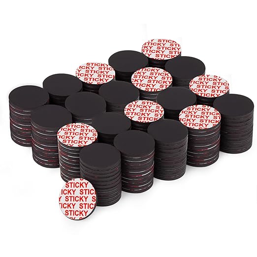 Towjug Magnetic Dots with Adhesive Backing (Diameter 1.2" x 0.08"), 240 Pieces Anisotropy Circle Magnets for DIY, Art Projects, Whiteboards & Fridge