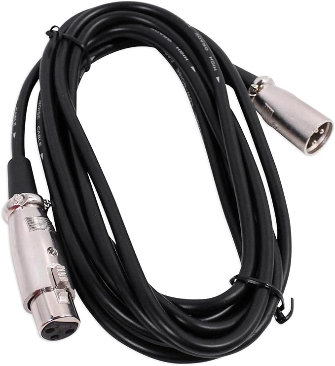Rockville RMM-XLR Super Cardioid Dynamic Microphone, 600 Ohm, Metal Body, On/Off Switch, 10ft XLR Cable, Black Finish, for Live Performances and Vocals, 2-Piece