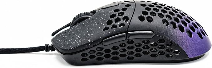Gwolves Hati HTM Lightweight Honeycomb Wired Gaming Mouse,~56g,3389 Sensor,16,000 DPI, Low Latency,Anti-Interference,6Programmable Btns,On-Board Memory,PC/Mac and Laptop (Gradient Blue, HTM - Medium)