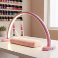 Half Moon Light for Nail Desk 16 inch Nail Desk Light Half Moon Lamp Portable Arch Lamp Dimmable with Foldable Bracket for Desk Salon Table Use, 3 Color Temperature