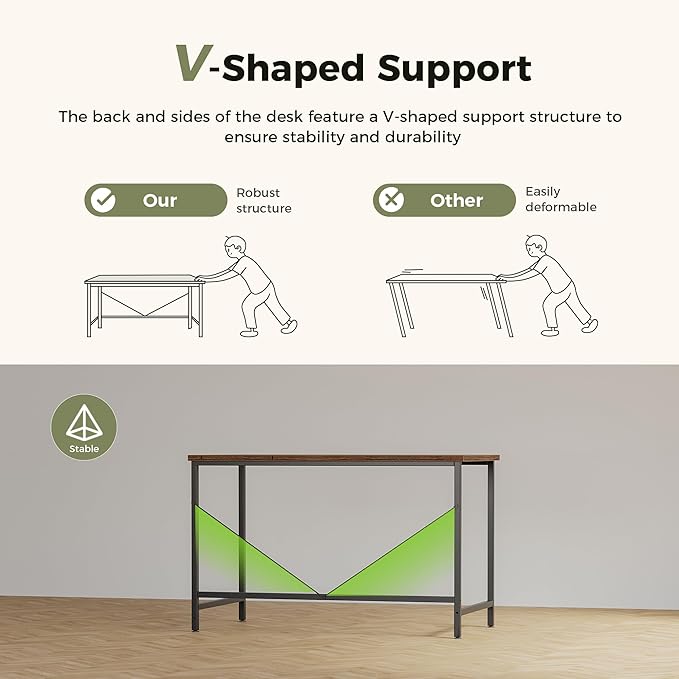 Mericonia 40 inch Computer Desk, Gaming Desk for Small Spaces, Modern Simple Style Table for Home Office, Study Student Writing Table