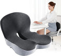 Truck Seat Cushion, Memory Foam L Shaped Seat Cushion, Cushion Lab Ergonomic Back Support & Sciatica Relief for Long Drives, Semi Truck Driver Accessories (Black Gray)
