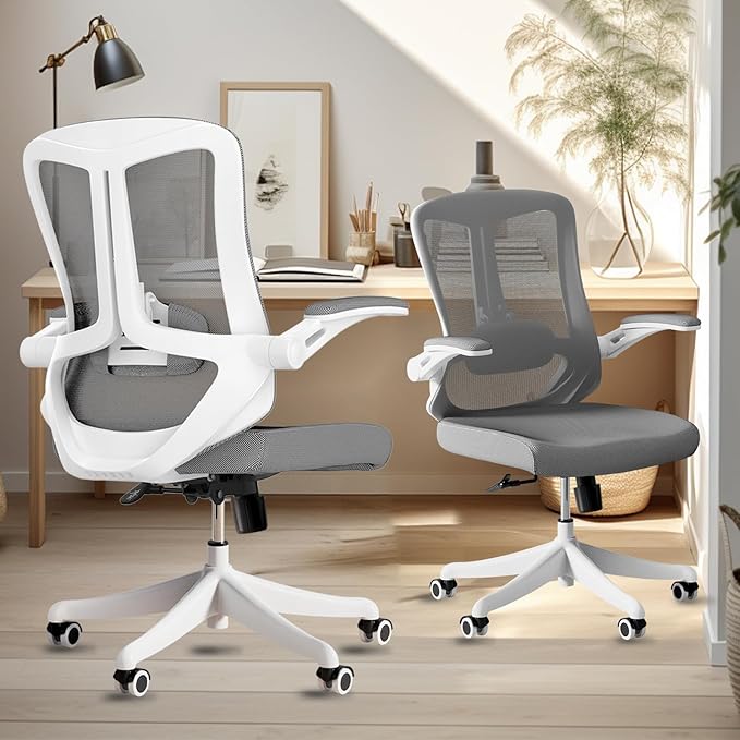 balmstar Ergonomic Office Chair Desk Chair - Mesh Computer Chair with 360° Swivel Wheels, Adjustable 90-130° Recline & Lumbar Support for Home Office, Supports up to 350lbs