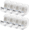ALSISK Transparent Tape with Dispenser and Refills,Clear Tape for Home,School and Office Supplies,0.7x1000 Inch, 8 Pack