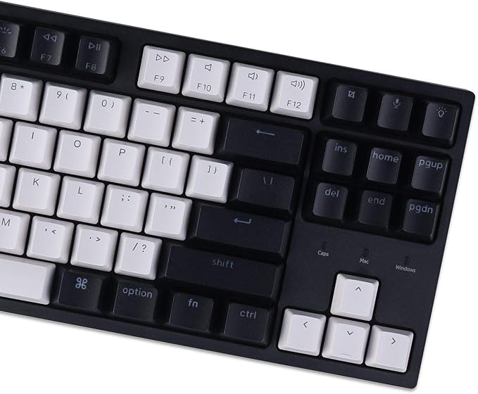 Keychron C1 Mac Layout Wired Mechanical Keyboard, Gateron G Pro Blue Switch, Tenkeyless 87 Keys ABS keycaps Computer Keyboard for Windows PC Laptop, White Backlight, USB-C Type-C Cable