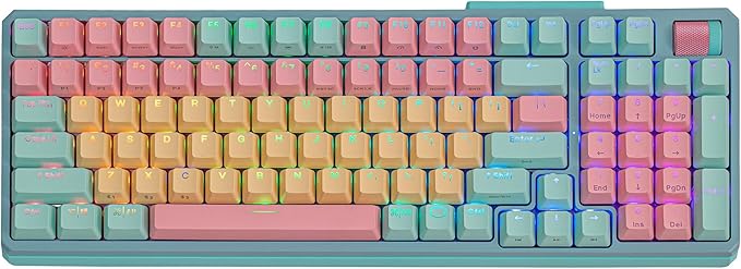 Cooler Master MK770 Macaron Wireless Mechanical RGB Gaming Keyboard, Kailh Box V2 Linear Red Switches, Gasket Structure, Hot-Swappable, Bluetooth|2.4GHz, Tactile 3-Way Dial, QWERTY (MK-770-MCKR1-US)