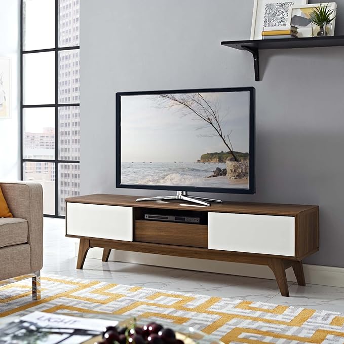 Modway Envision Mid-Century Modern Low 59 Inch TV Stand