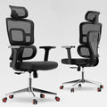 Drafting Chair, Ergonomic Tall Office Chairs for Standing Desk, Home Office Desk Chair with Lumbar Support and Adjustable Flip-up Armrests & footrest (04black)