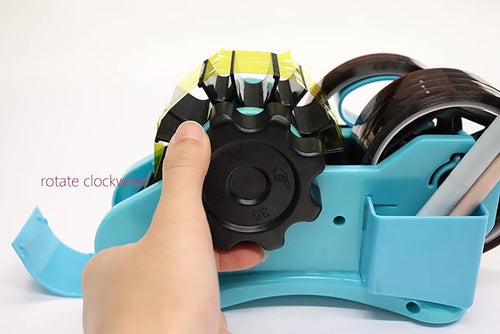 Blue Heat Tape Dispenser Sublimation - Multiple Roll Cut Heat Tape Dispenser Sublimation for Heat Transfer Tape, Semi-Automatic Tape Dispenser with Compartment Slots and 1" & 3" Double Reel Cores