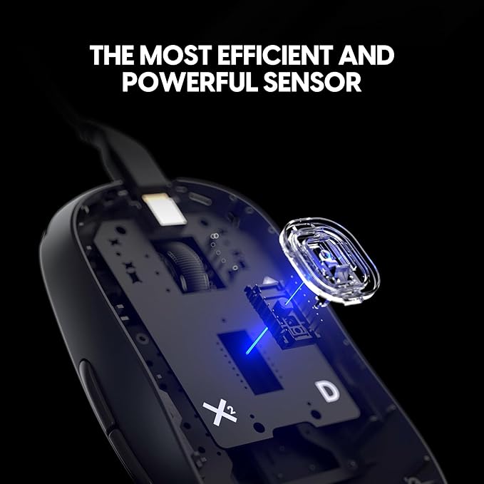 Pulsar Gaming Gears X2 Wired Gaming Mouse, Ultra Lightweight, Optical Switch, 26000 DPI, Motion Sync, PAW3395 Sensor (Medium, Wired, White)