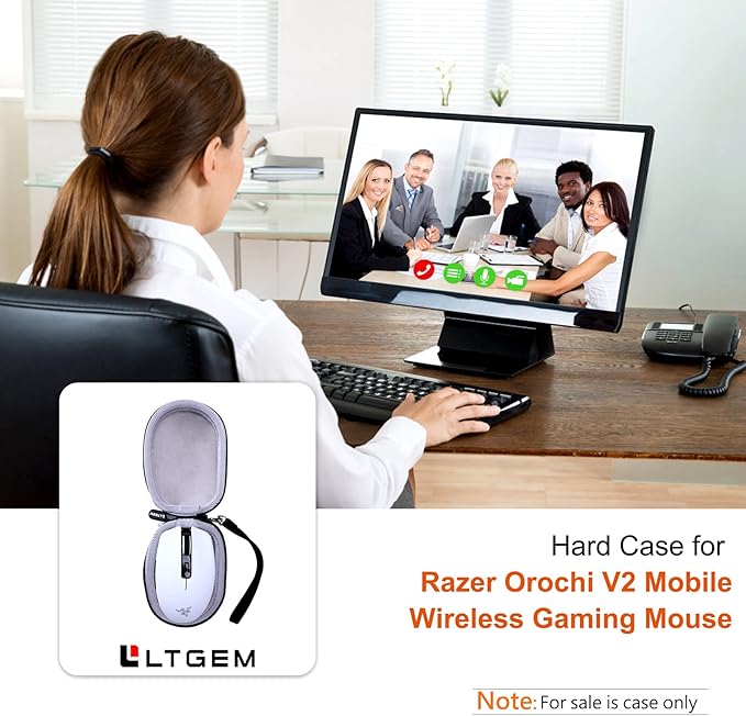 L LTGEM EVA Hard Case for Razer Orochi V2 & Logitech G705 Mobile Wireless Gaming Mouse - Travel Protective Carrying Storage Bag