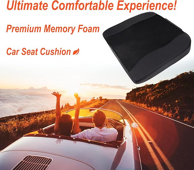 Seat Cushion & Lumbar Support - Ergonomic Memory Foam Pillows for Sciatica & Back Pain Relief - Comfort for Driving & Long Driving- Ideal for Car, Office Chairs, Wheelchairs