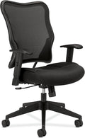 HON Wave High Back Ergonomic Office Chair with Adjustable Arms, High Back Ergonomic Desk Chair with Adjustable Arms, Breathable Mesh for Computer, 360° Swivel, Synchro-Tilt, Black