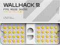 Wallhack PTFE Dot Mouse Skates | Premium Universal Skates for Gaming Mice | Ultra-Smooth Glide on Cloth & Glass Pads | Customize Speed & Control | Fast, Easy to Apply | Yellow