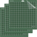 REALIKE 12x12 StandardGrip Cutting Mat Compatible with Cricut Maker 3/Maker 4/Maker/Explore 3/4/Air 2/Air/One(3 Mats), Green Standard Gridded Adhesive Cut Mat for Crafts
