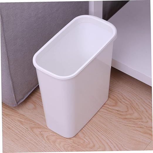 PRETYZOOM Nordic Style Rectangular Waste Bin Slim Compact Garbage Can for Bathroom Kitchen Living Room Multi-Purpose Desktop Organizer for Spaces