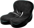 Ergonomic Memory Foam Reenly Seat Cushion & Non-Slip Base with Adjustable Straps,Seat Cushion for Truck Driver and Office Chair Cushion,Removable Washable Cover- Plush Velvet