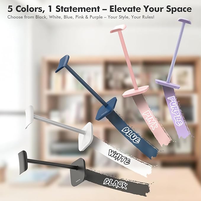 Headphone Stand, Desktop Headset Holder Heavy Base Desk Earphone Stand Aluminum Gaming Headset Hanger Rack for AirPods Max, AirPods, AirPods Pro, Sony, Beats, Bose, Razer and More(Blue)