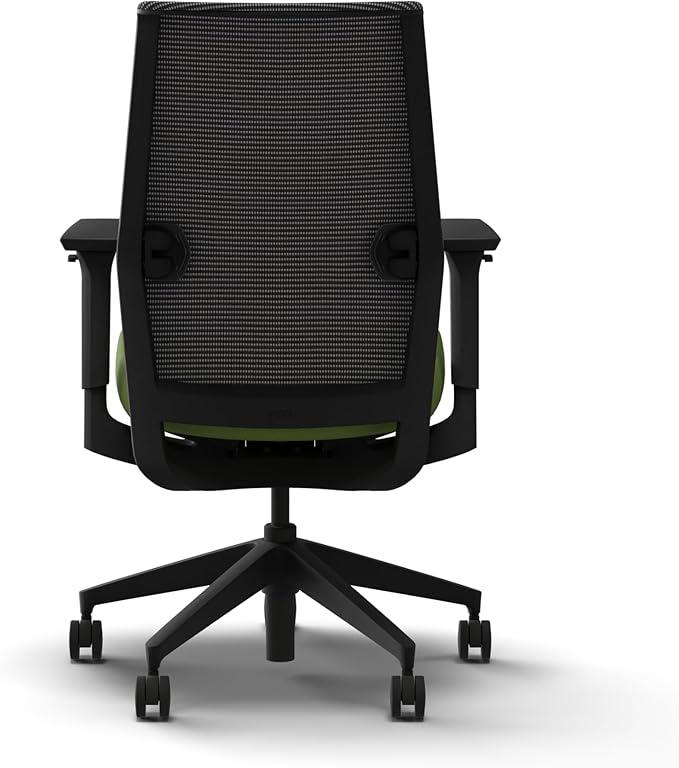 HON Cipher Mesh Office Chair, Standard Cylinder, Height Adjustable Arms, Office Chair with Lumbar Support, Black Mesh, Black Frame, Pear
