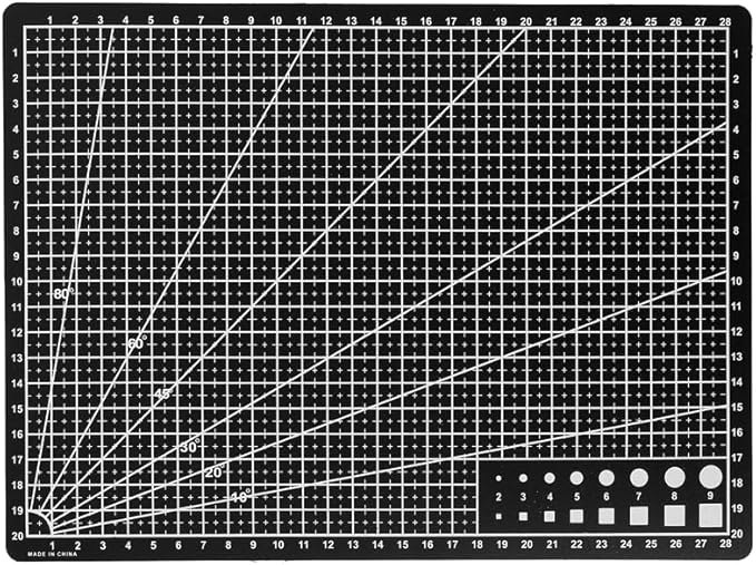 Self Healing Sewing Mat, Rotary Cutting Mat Double Sided 5-Ply Craft Cutting Board for Sewing Crafts Hobby Fabric Precision Scrapbooking Project 9inch x 12inch (A4-Black)