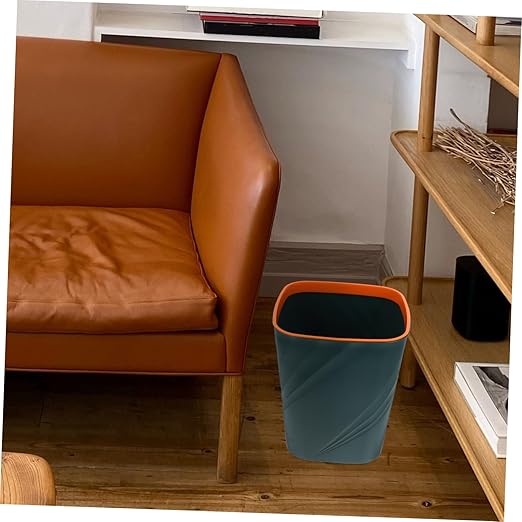 Slim Garbage Bin Waste Can Desktop Wastebasket Cartoon Trash Can Waste Container Office