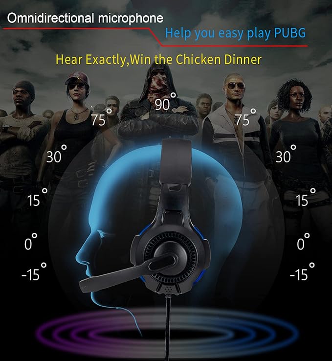 One Ear Gaming Headset for PS5/PS4/Xbox Series S/Xbox Series X, Wired Online Game Unilateral Headset, 50mm Drivers|Detachable Mic|3.5mm Headphone Jack for Switch Lite, Xbox One, Laptop/Phone