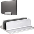 JARLINK Vertical Laptop Stand, Aluminum Laptop Holder Desktop Stand with Adjustable Dock Size (up to 17.3 inches) Compatible with All MacBook/Surface/Dell/Gaming Laptops (Silver)
