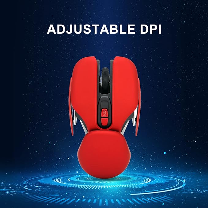 ciciglow Ergonomic Gaming Mouse with Adjustable 800/1200/1600 DPI, 16 Way Automatic Frame Skip Rechargeable Laptop Tablet Computer Office Optics for GAMER, PC