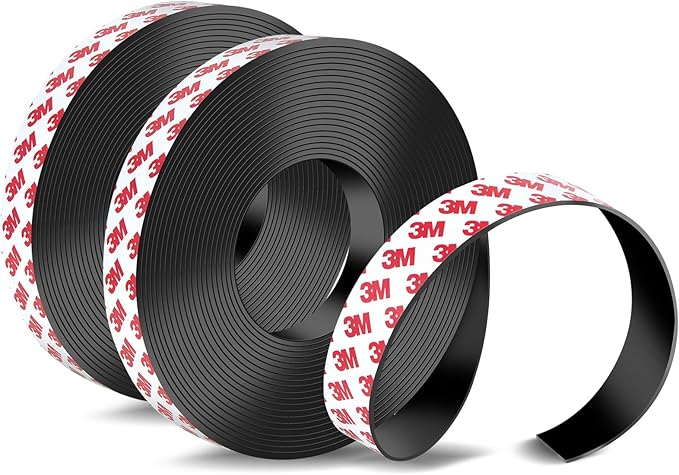 DTLHCNCT Magnetic Tape - 1" x 32ft Magnet Strip Tape Roll with Strong Adhesive Backing for Kitchen, Office, School Organization, Easy to Use and Multipurpose (2 Pack)