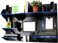 Wall Control Office Wall Mount Desk Storage and Organization Kit, Black/Blue