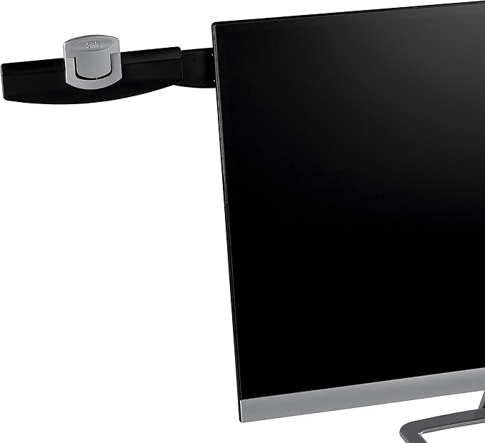 3M Monitor Mount Document Clip, Mounts Right or Left with Command Adhesive, Swings Forward and Back for Easy Viewing and Storage, 30 Sheet Capacity, Black (DH240MB)- Pack of 6