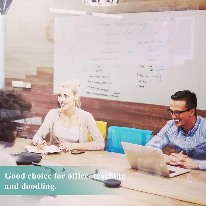 Self-Adhesive Office Whiteboard Sticker: 16" x 24" Magnetic Receptive Dry Erase Wall Film | No Ghosting Easy Peel & Stick for Professionals | Flat-Lay Ready for Meeting Room