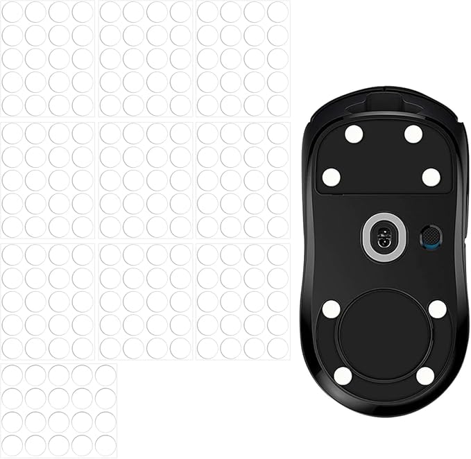 200 Pcs Dot Mouse Glide Sliders, Universal 6.5mm PTFE Mouse Feet Skate Stickers, Smooth Sliding Pads Compatible with All Mousepads, Wear-Resistant Smooth Glide Mice Glass Skates Pad (White)