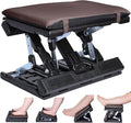 Foot Rest for Under Desk at Work Enlarged, Ergonomic Footrest with Adjustable Height and Angle, Foldable Foot Stool with Removable Pad Massage Beads for Office Gaming Chair Brown
