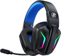 Fachixy Wireless Gaming Headset with LED Light for PS5, PS4, PC, Switch, Laptop, Mac - 2.4GHz & Bluetooth 5.4, 50H Battery, Flip Mic, Lossless Audio, Foldable, Immersive Gaming