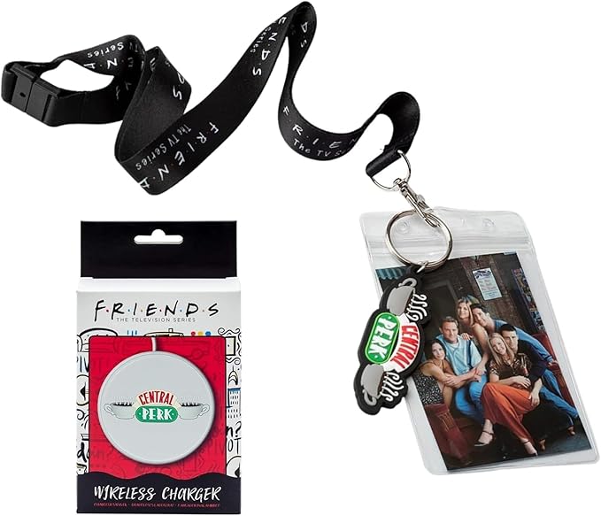 Friends Central Perk Wireless Charger, Central Perk Lanyard & ID/Document Holder Great Value Gift Set…