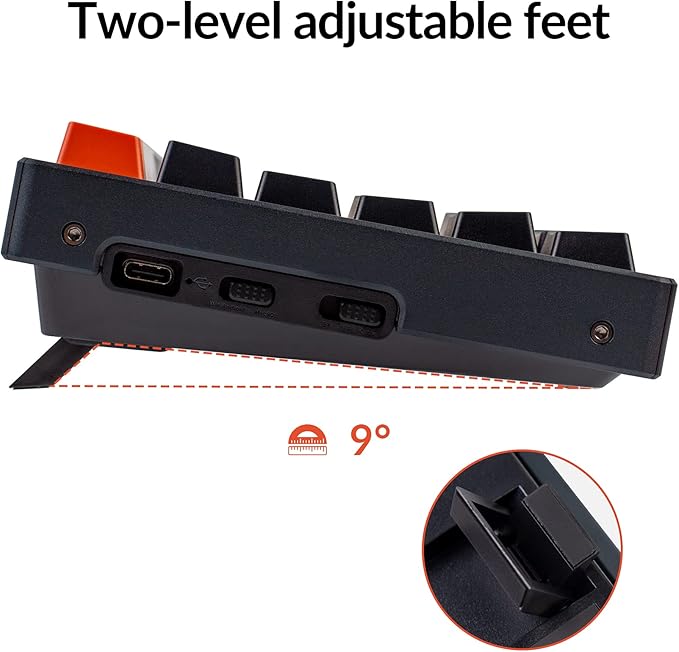Keychron K2 75% Layout 84 Keys Hot-swappable Bluetooth Wireless/Wired Mechanical Keyboard with Keychron Super Brown Switch/Double-Shot Keycaps/RGB Backlight/Aluminum Frame for Mac Windows Version 2