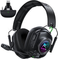 Wireless Gaming Headset for Xbox Series X|S, Xbox One, PC, PS5, PS4, Mac, Switch, 2.4 GHz Wireless & Bluetooth 5.4 Gaming Headphones with Noise Canceling Microphone, 50Hr Battery, 50mm Drivers-Black