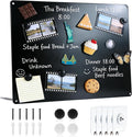 Black Magnetic Bulletin Board to Display Magnetic Notes 3 Installation Methods Multi-Purpose Display Board for Souvenir Magnets Fridge Stickers Photos Spice Jars Desktop Board for Home Kitchen Office