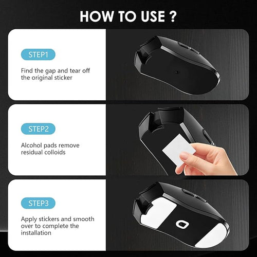 2 Pack V3 Pro Wireless Esports Gaming Mouse Feet Sliding Stickers, Mice Glass Skates Pad, Replacement Glide Stickers for Smooth Control and Precision on Any Gaming Surface(Type-C, White PTFE)