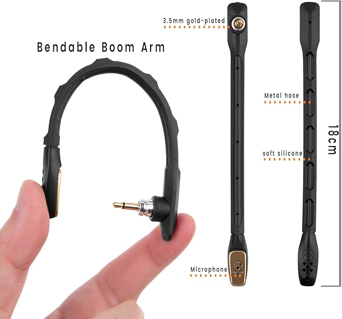 weishan A40 Mic, Microphone Replacement for Astro A40 / A40 TR Gaming Headset on PS5, PS4, Xbox One, PC, Mac, Phone, Noise Cancelling 3.5mm Black
