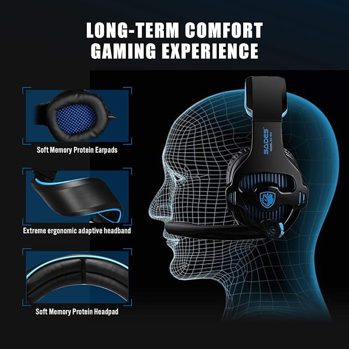Gaming Headset for Xbox one PS4 (Black)