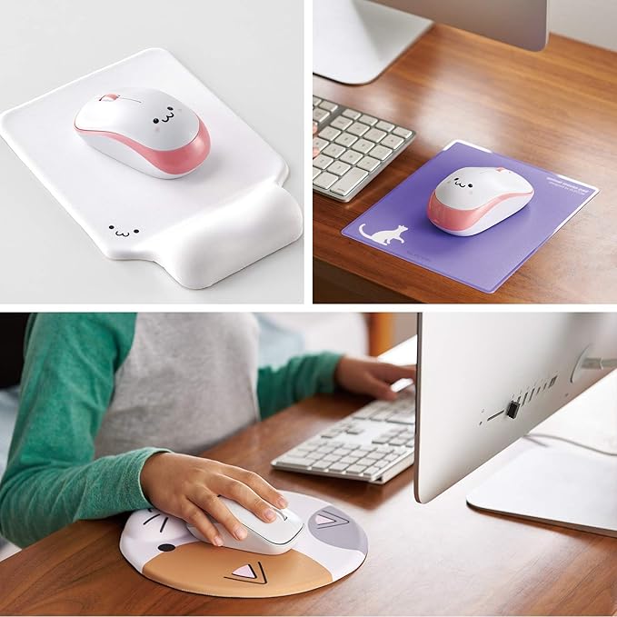 ELECOM 2.4G Wireless, Portable Mobile Smiley-Face Mouse for Right/Left Handed Use, IR LED, 1200 DPI 2.5 Years Long Battery Life, Recommended Silent Click (M-IR07DRSPN)