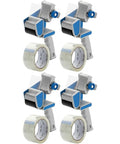 Mr. Pen- Packing Tape Dispenser Gun 2-Inch, Blue, 4 Pack with 4 Rolls Tape, Heavy Duty Packing Tape with Dispenser for Mailing, Moving Boxes and Packaging