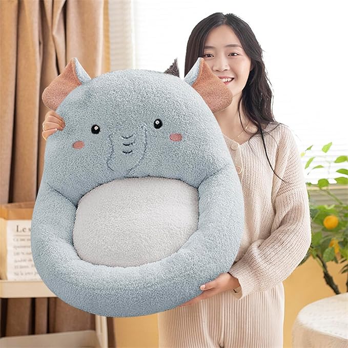 Cartoon Back Seat Nest Cushion - Indoor/Outdoor Office Chair Pad - Tufted Sitting Support - Relieves Garden Sofa Armchair Wheelchair Back Chair
