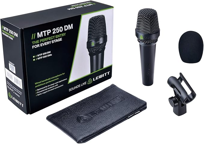Lewitt Wired Handheld Dynamic Microphone with On/Off Switch, for Vocal Applications (MTP-250-DM-S)